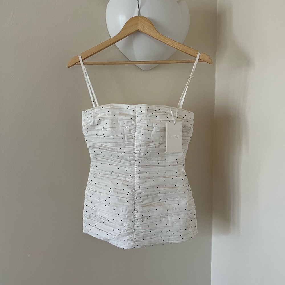 TOVE - Vivian ruched bustier side US2 / FR34 / XS New With Tags